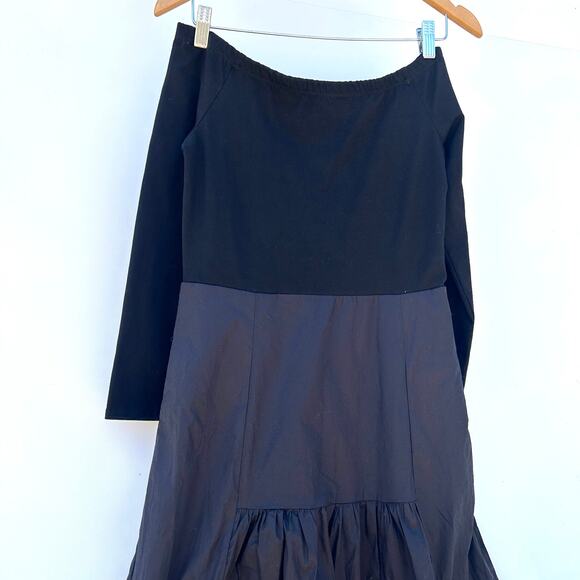 Tuckernuck Marissa Midi Off-The-Shoulder Dress Fit And Flare Black Medium - Picture 6 of 12